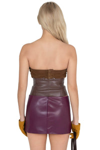 PSYCHIC TOP Jeffrey Campbell Top Brown Suede 