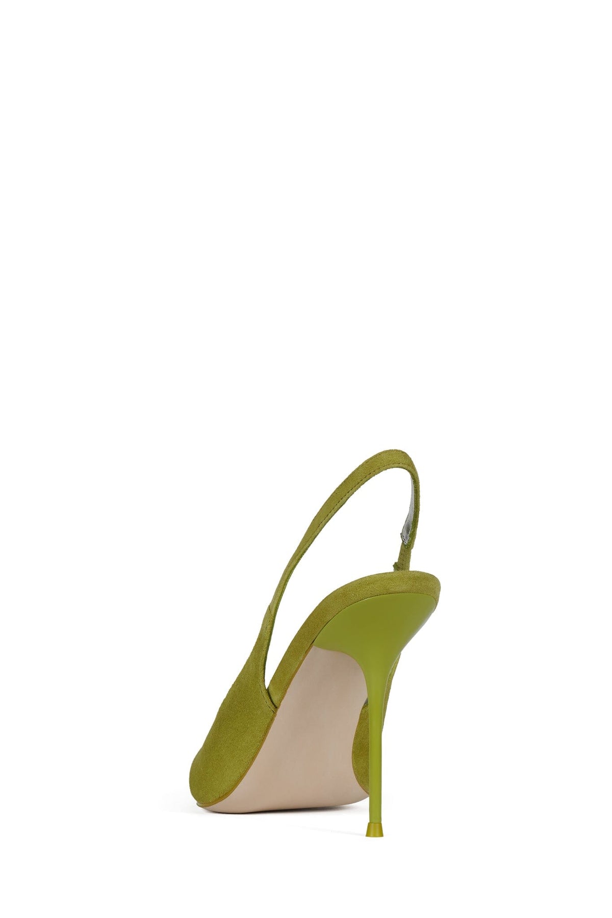 PUCKER_SB Slingback Heel Bright Chartreuse Suede