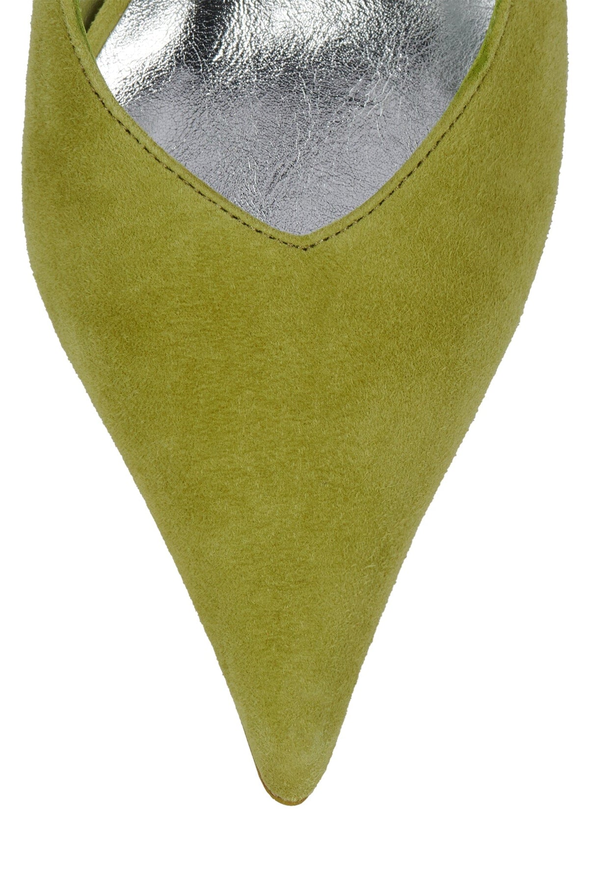 PUCKER_SB Slingback Heel Bright Chartreuse Suede