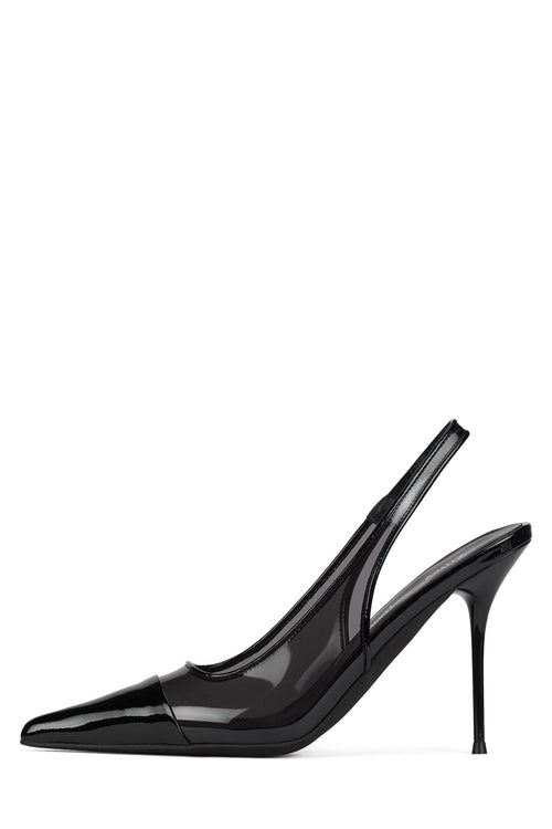 PUCKER-V Black Patent Combo