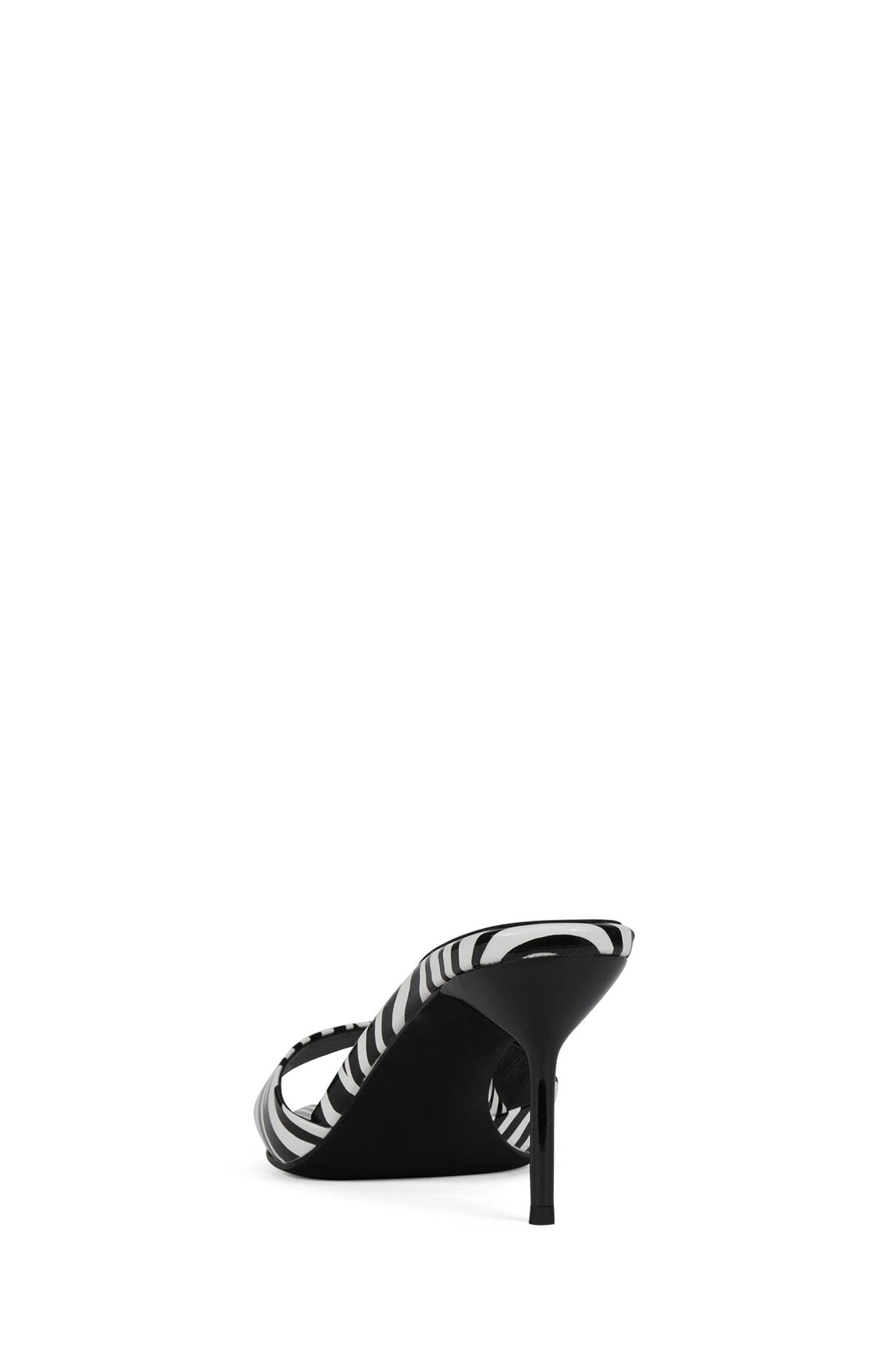 PUMPTINI Heeled Sandal Black White Zebra Patent