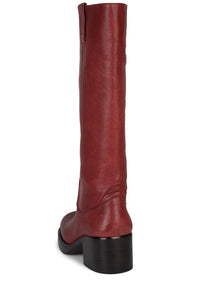 REFLECT-HI Jeffrey Campbell Knee-High Boot Red