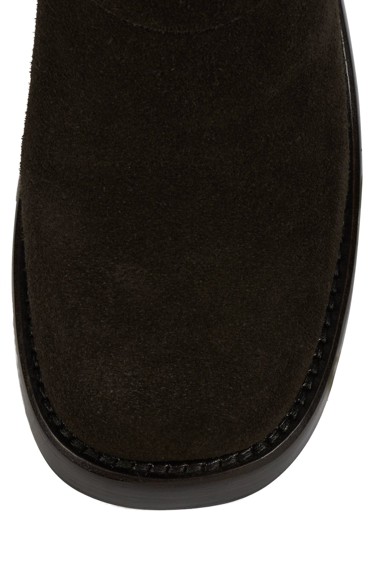 REFLECTN-H Jeffrey Campbell Knee-High Boot Brown Suede Silver