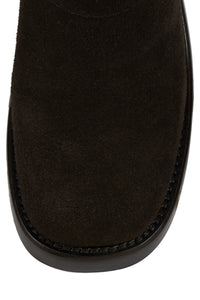 REFLECTN-H Jeffrey Campbell Knee-High Boot Brown Suede Silver