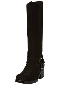 REFLECTN-H Jeffrey Campbell Knee-High Boot Brown Suede Silver
_hover