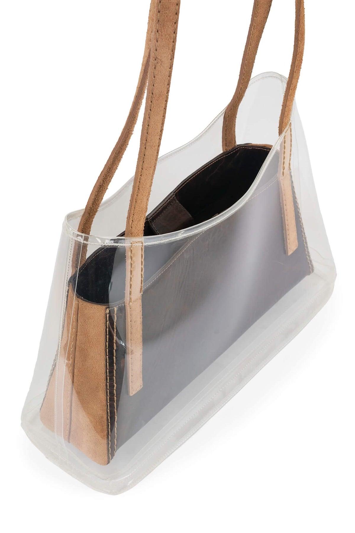 REINVENT Jeffrey Campbell Shoulder Bag Beige Brown Clear
_hover