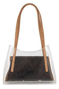 REINVENT Jeffrey Campbell Shoulder Bag Beige Brown Clear