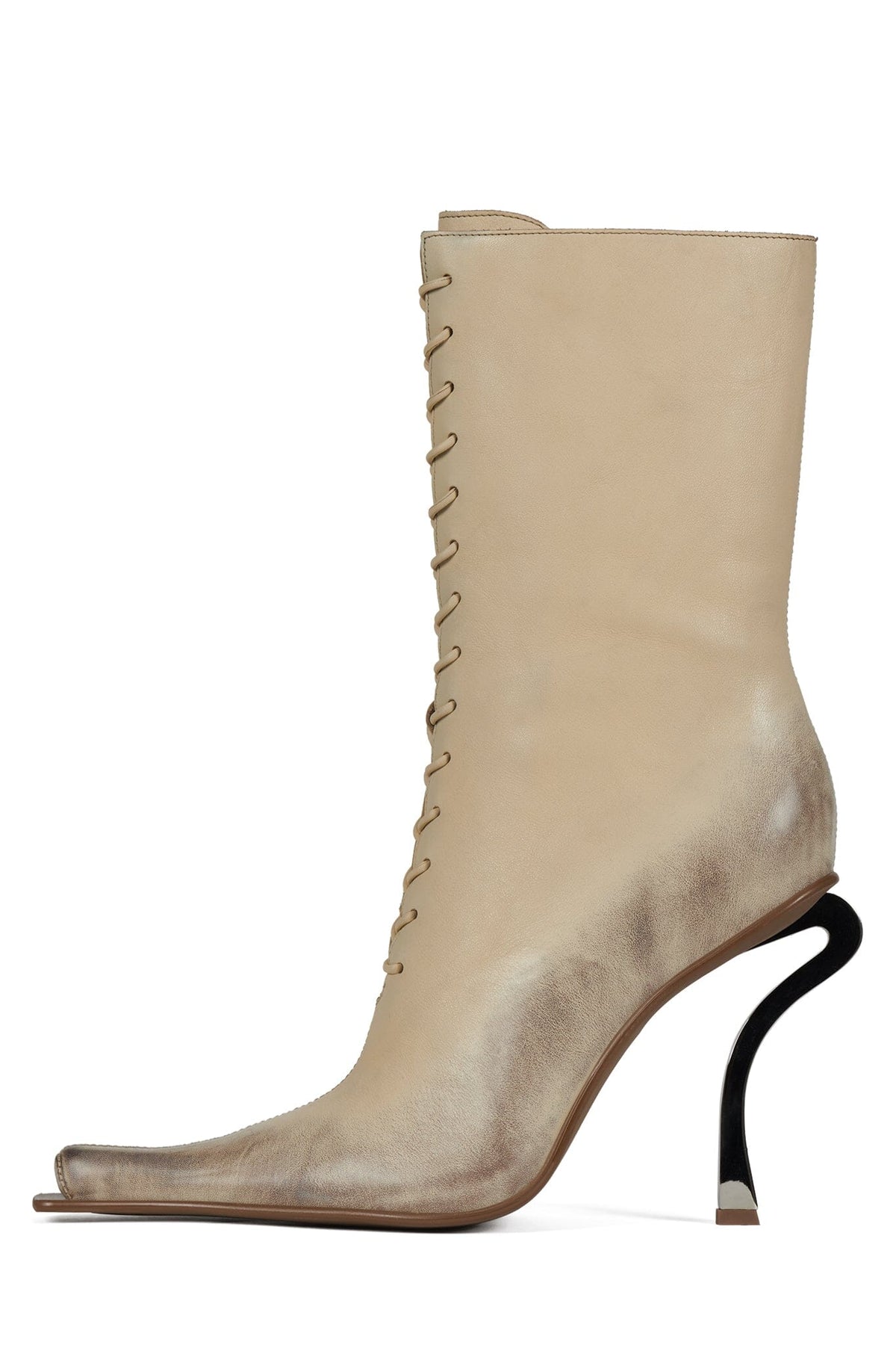 REMBRANDT Jeffrey Campbell Heeled Boot Beige Ruboff