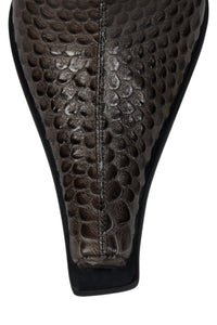 REMBRANDT Jeffrey Campbell Heeled Boot Grey Snake