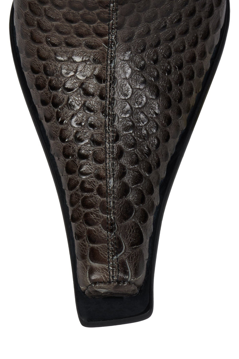REMBRANDT Jeffrey Campbell Heeled Boot Grey Snake