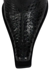 REMBRANDT Jeffrey Campbell Heeled Boot Black Snake