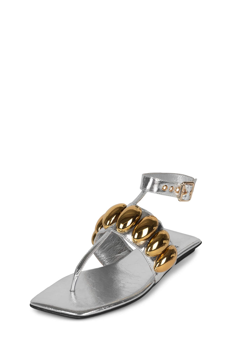 RESORT Jeffrey Campbell Gladiator Sandals Silver Gold