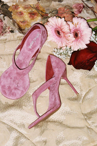 RHIAN Jeffrey Campbell Heeled Sandal Dusty Rose Suede
