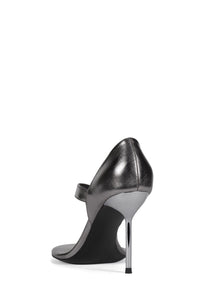 RHIAN Jeffrey Campbell Heeled Sandal Pewter Metallic