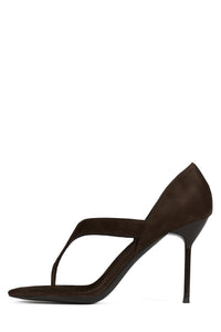 RHIAN Jeffrey Campbell Heeled Sandal Brown Suede