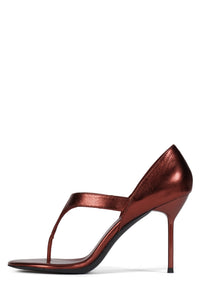 RHIAN Jeffrey Campbell Heeled Sandal Wine Metallic