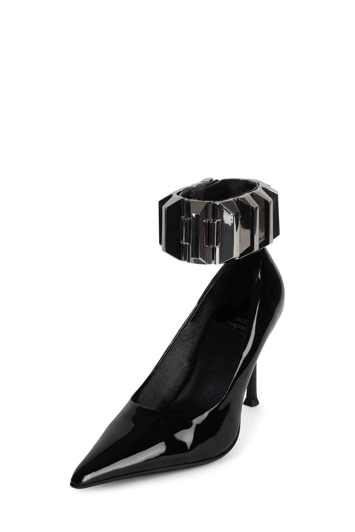 RISK-IT-CF Jeffrey Campbell High-Heels Black Patent Silver