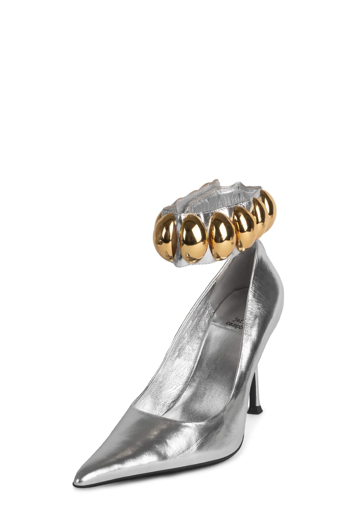 RISK-IT-SD Jeffrey Campbell High Heels Silver Gold