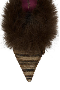 ROCAILLIE Jeffrey Campbell Heeled Mule Copper Brocade Combo