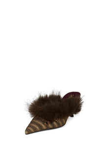 ROCAILLIE Jeffrey Campbell Heeled Mule Copper Brocade Combo
_hover