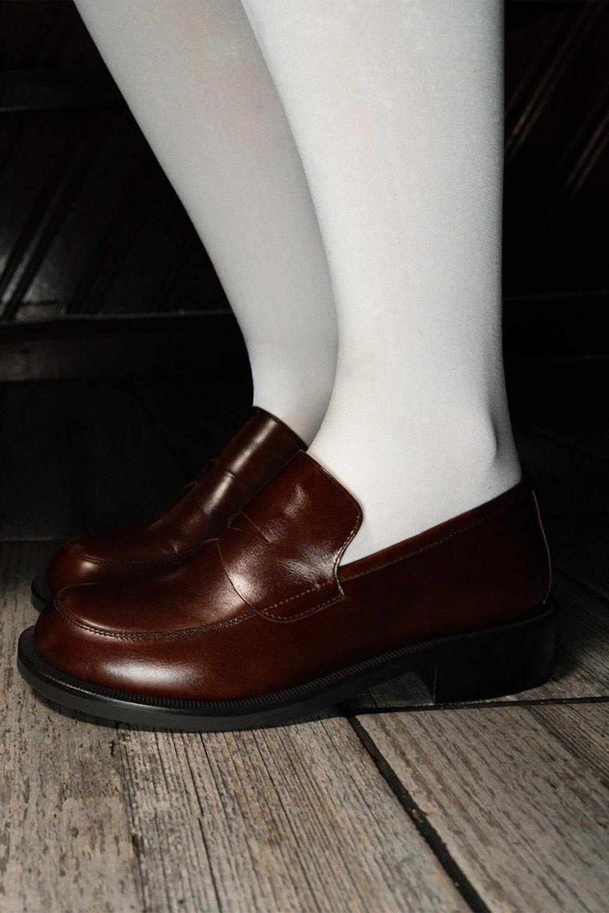 ROTARY Jeffrey Campbell Heeled Loafer Brown