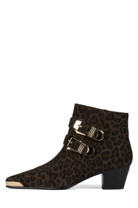 RUMBLIN Brown Leopard Suede