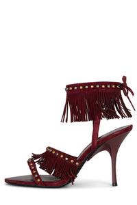 SAIGE-ST Heeled Sandal ST Wine Suede Multi 6 