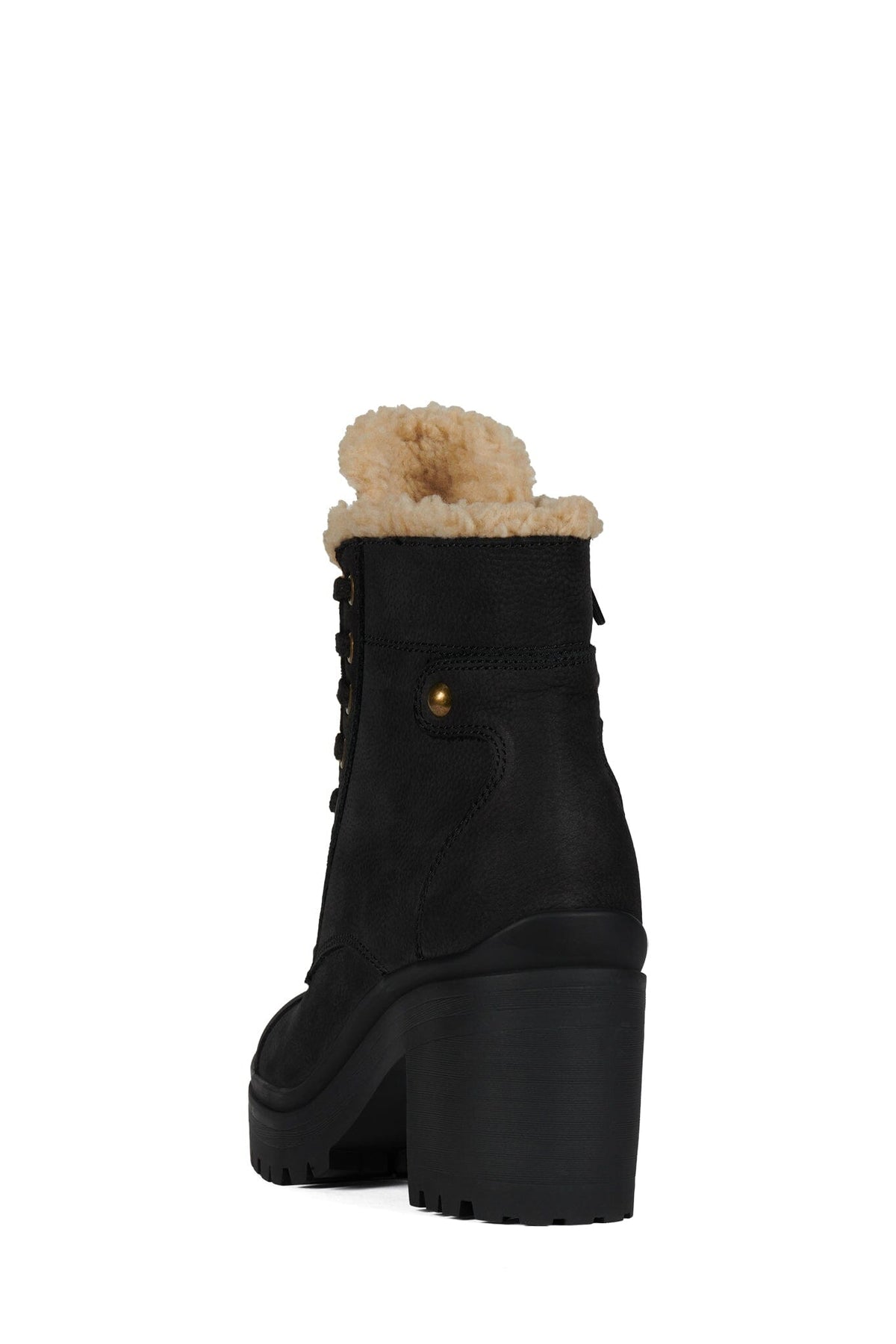 SCAVENG-SH Jeffrey Campbell Heeled Boot Black Pebble Beige