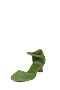 SCHOOLED Green Suede _hover