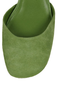 SCHOOLED Green Suede