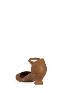 SCHOOLED Tan Suede