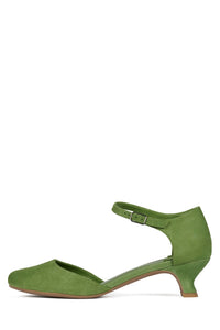 SCHOOLED Green Suede