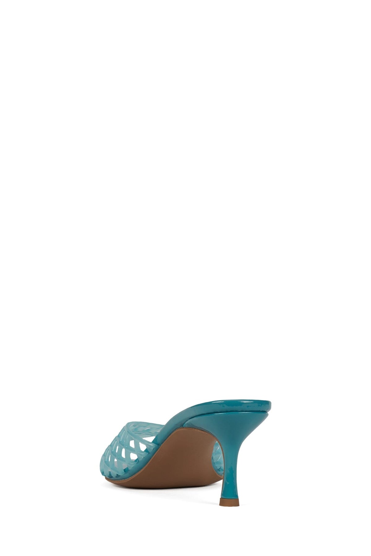 SEABLU Jeffrey Campbell Heeled Jelly Sandal Blue
