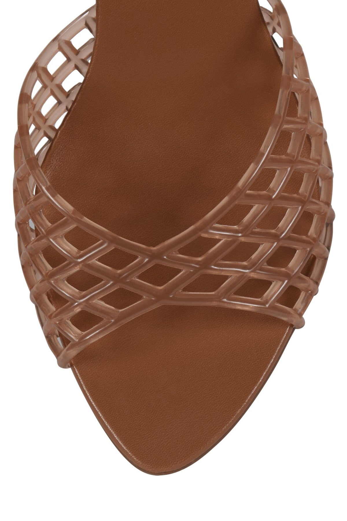 SEABLU Jeffrey Campbell Heeled Jelly Sandal Caramel