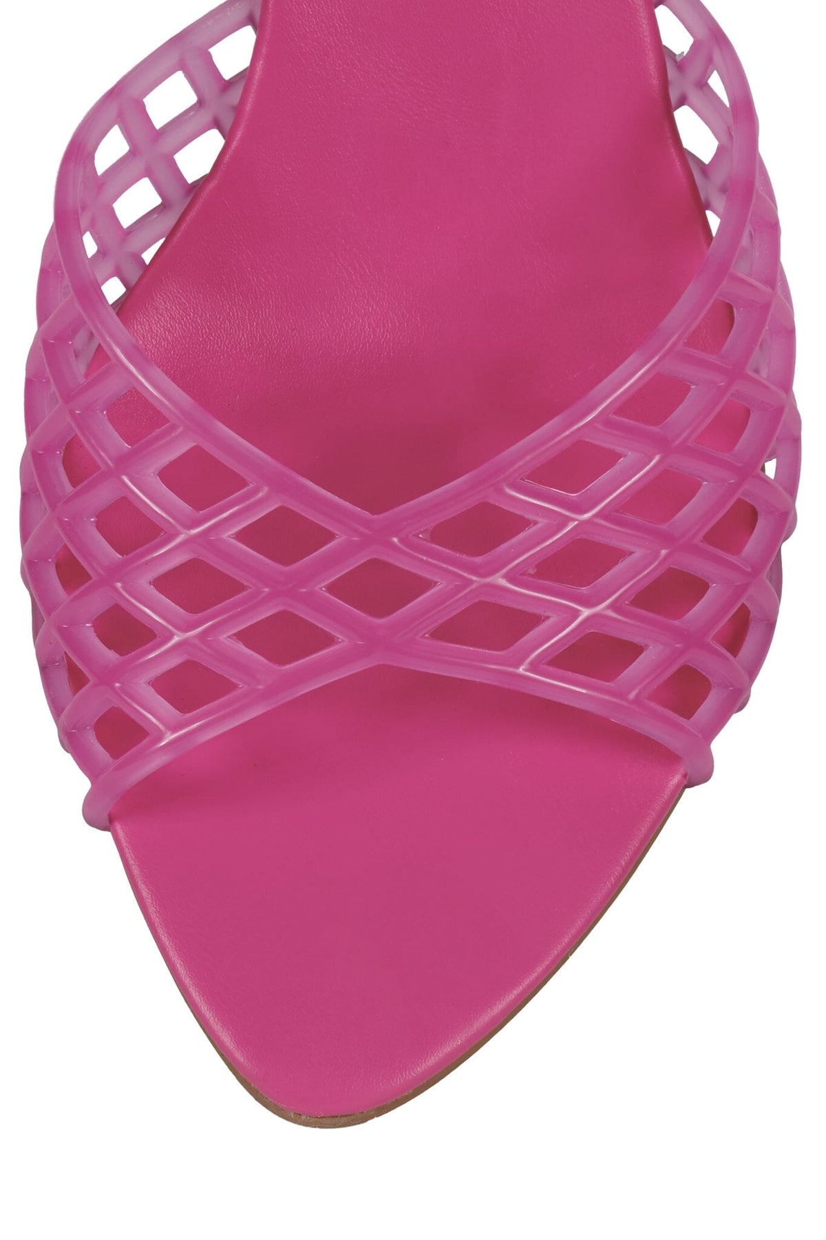 SEABLU Jeffrey Campbell Heeled Jelly Sandal Fuchsia
