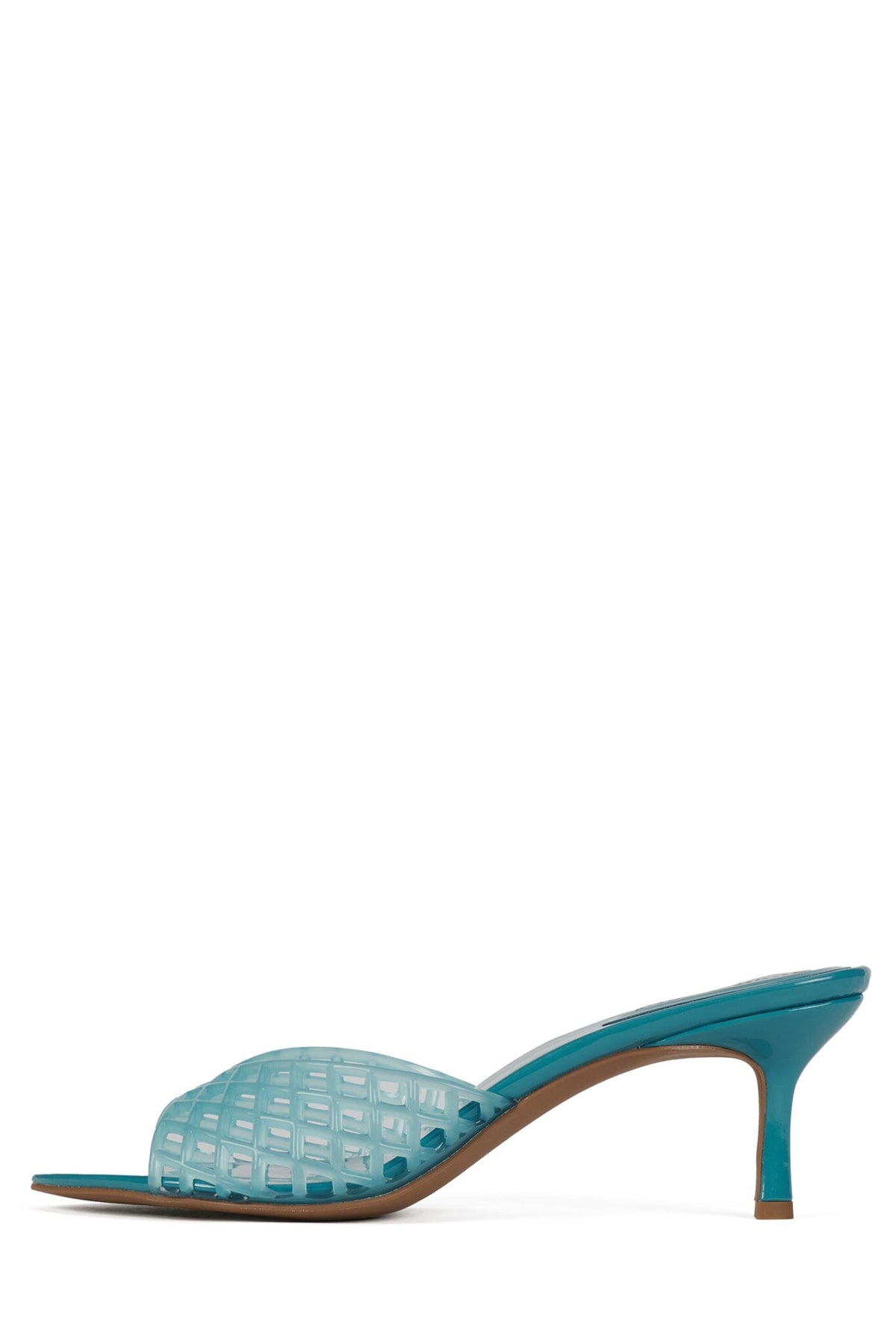 SEABLU Jeffrey Campbell Heeled Jelly Sandal Blue