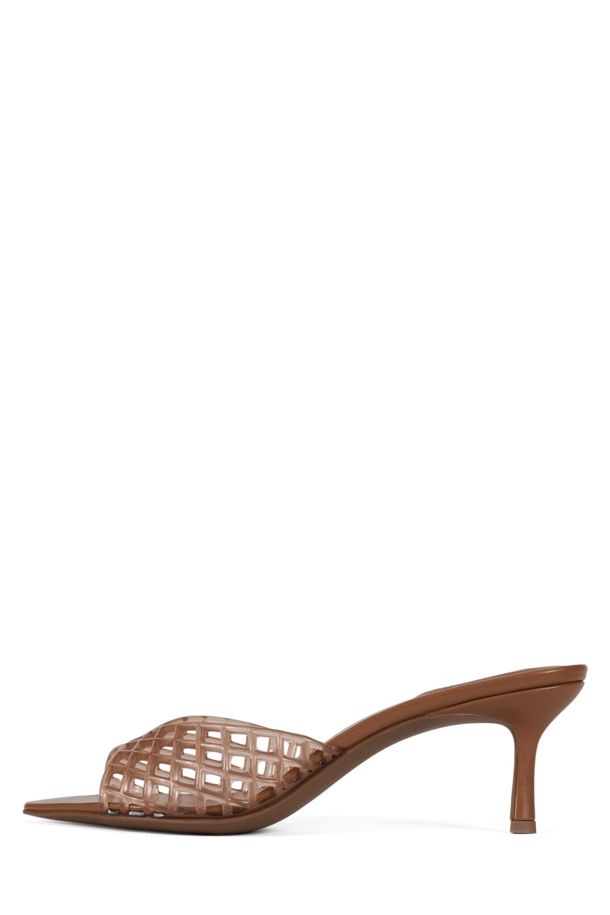 SEABLU Jeffrey Campbell Heeled Jelly Sandal Caramel