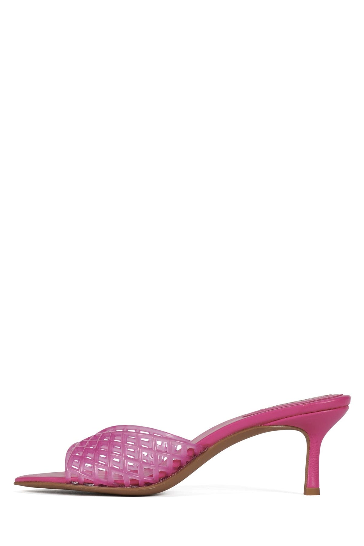 SEABLU Jeffrey Campbell Heeled Jelly Sandal Fuchsia