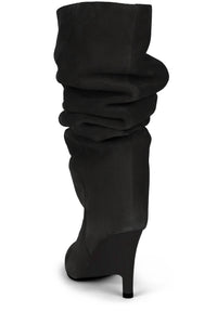 SELWYN Knee-High Boot Dark Grey Suede 