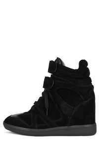 SERVED Jeffrey Campbell High-Top Sneaker Black Suede