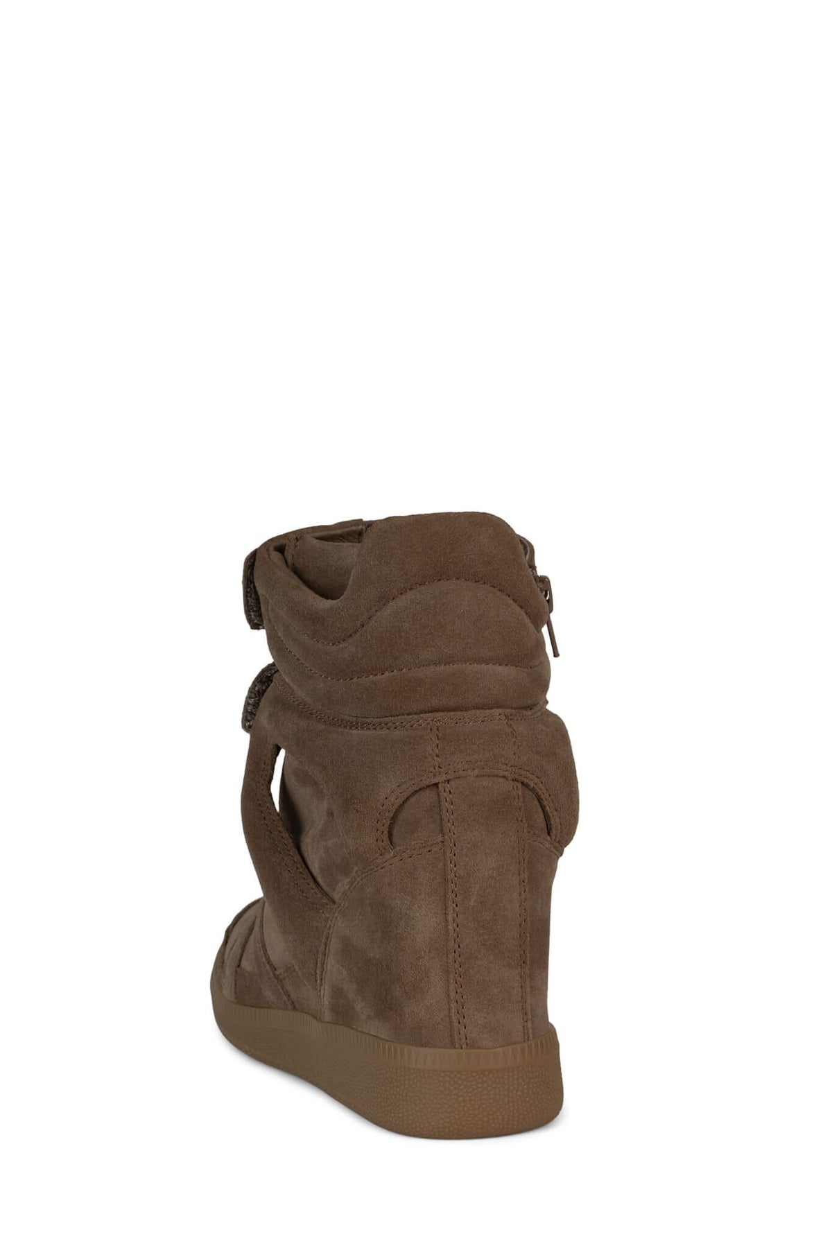 SERVED Jeffrey Campbell High-Top Sneaker Dark Taupe Suede