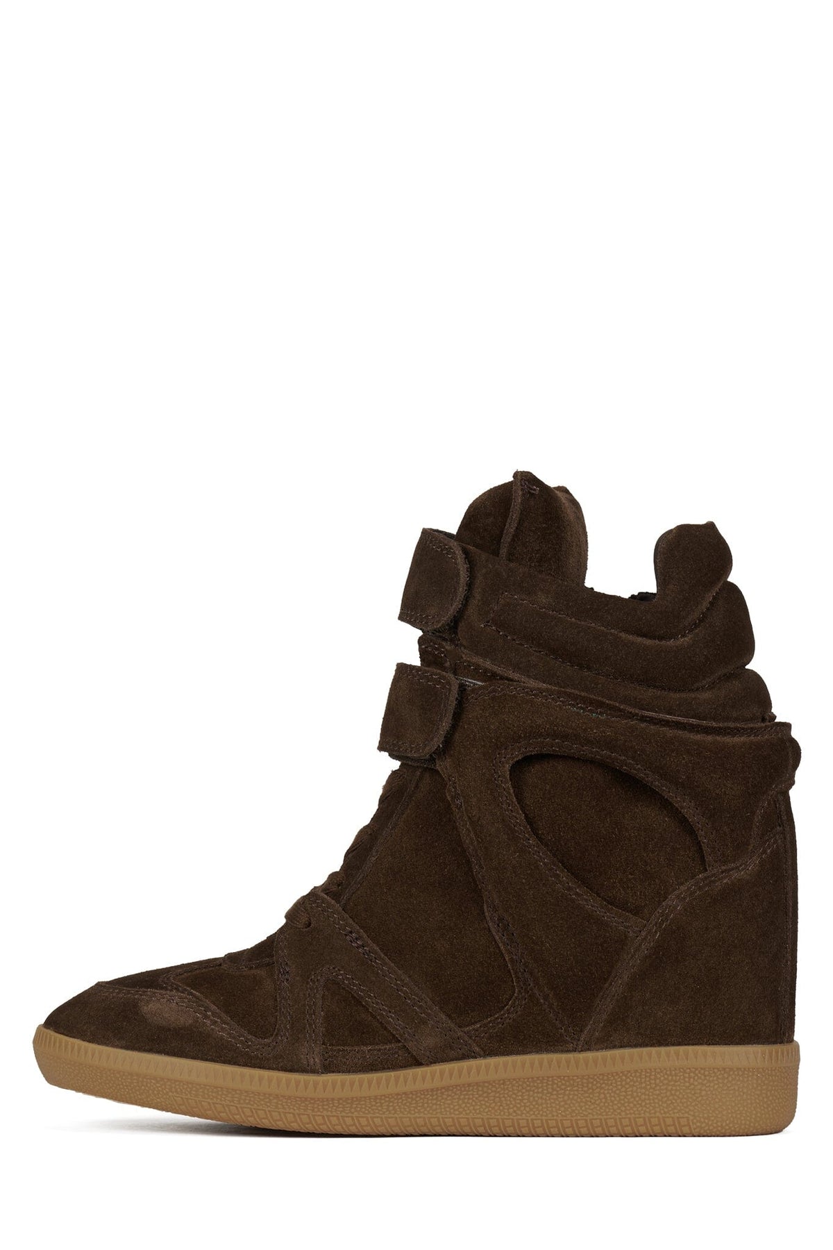 SERVED Jeffrey Campbell High-Top Sneaker Brown Suede