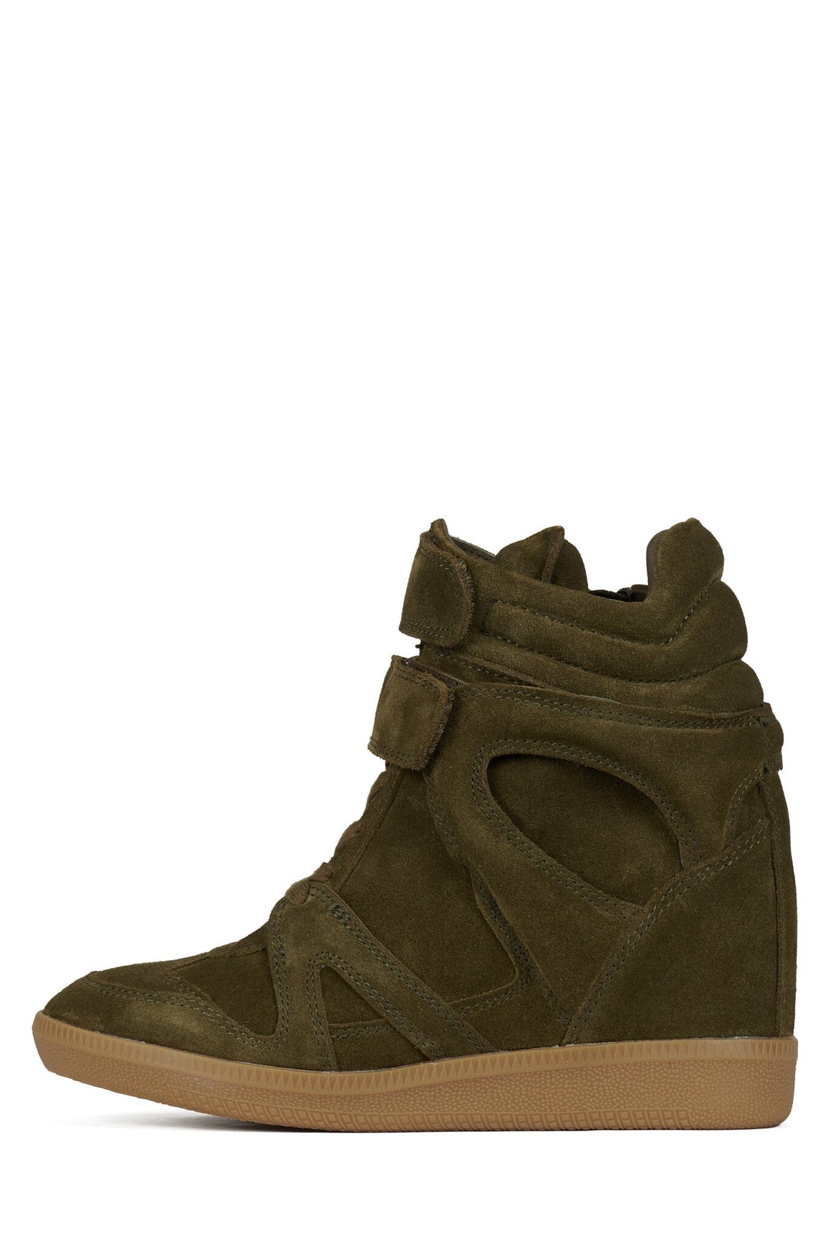 SERVED Jeffrey Campbell High-Top Sneaker Olive Suede