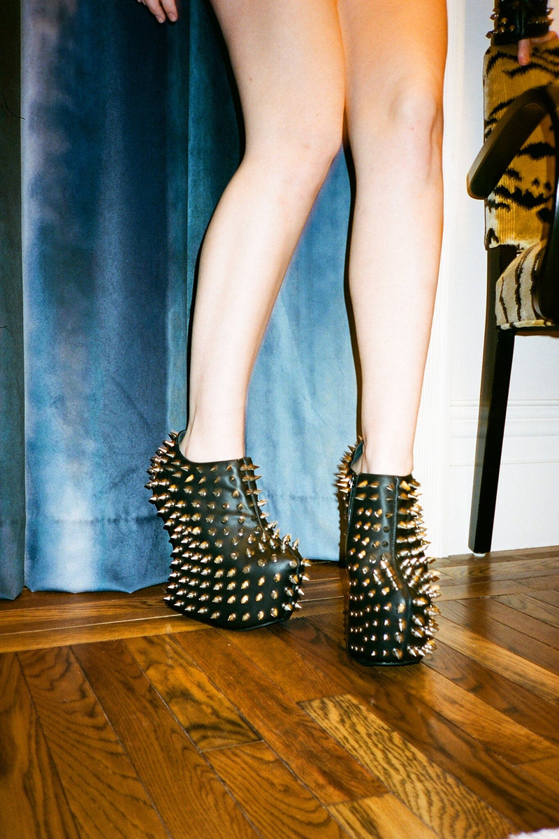 Campbell Spiked Jeffrey Campbell Studded Boots SHADOW-SPK