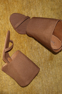 SHADY Jeffrey Campbell Wedge Sandal Caramel Canvas