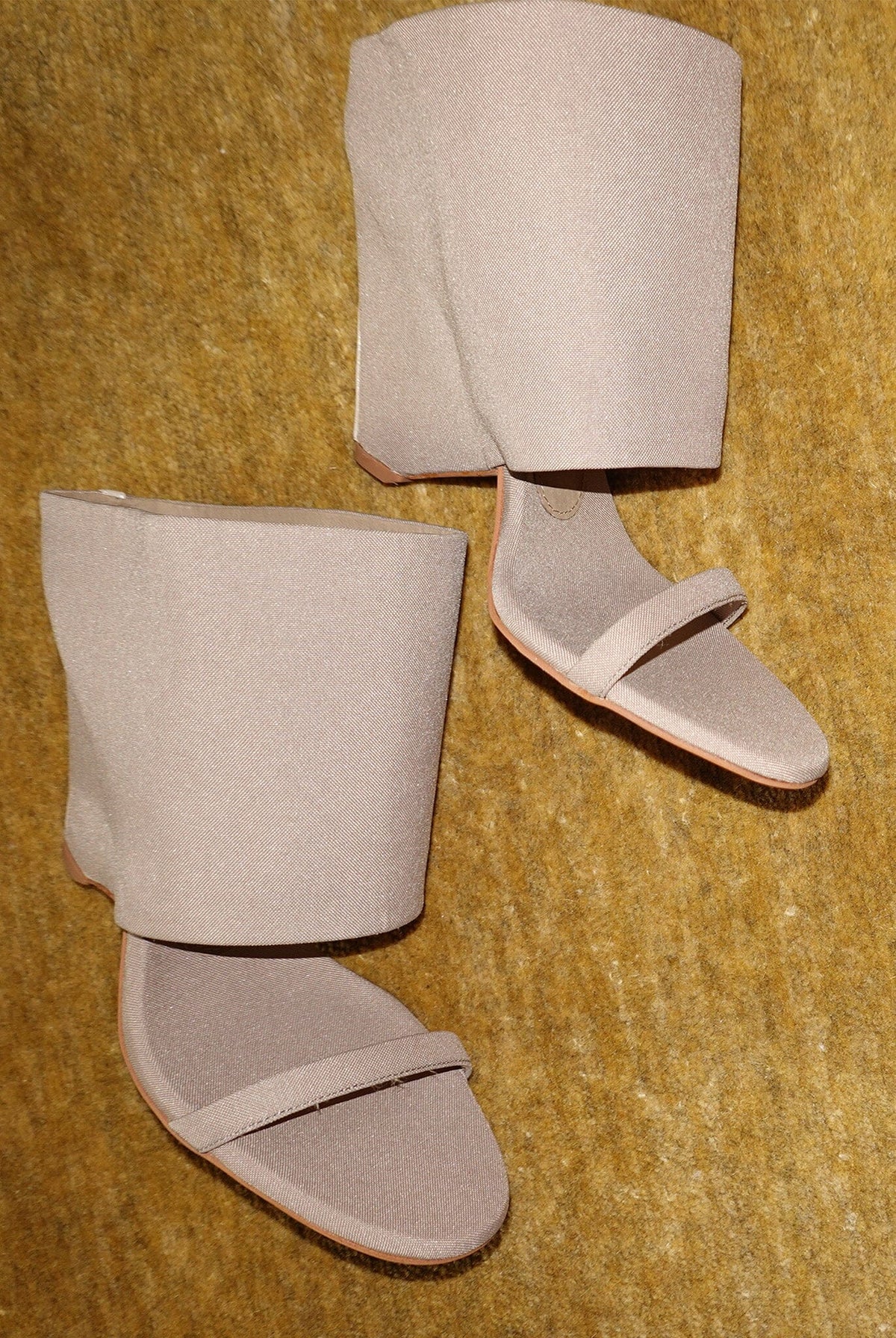 SHADY Jeffrey Campbell Wedge Sandal Taupe Canvas