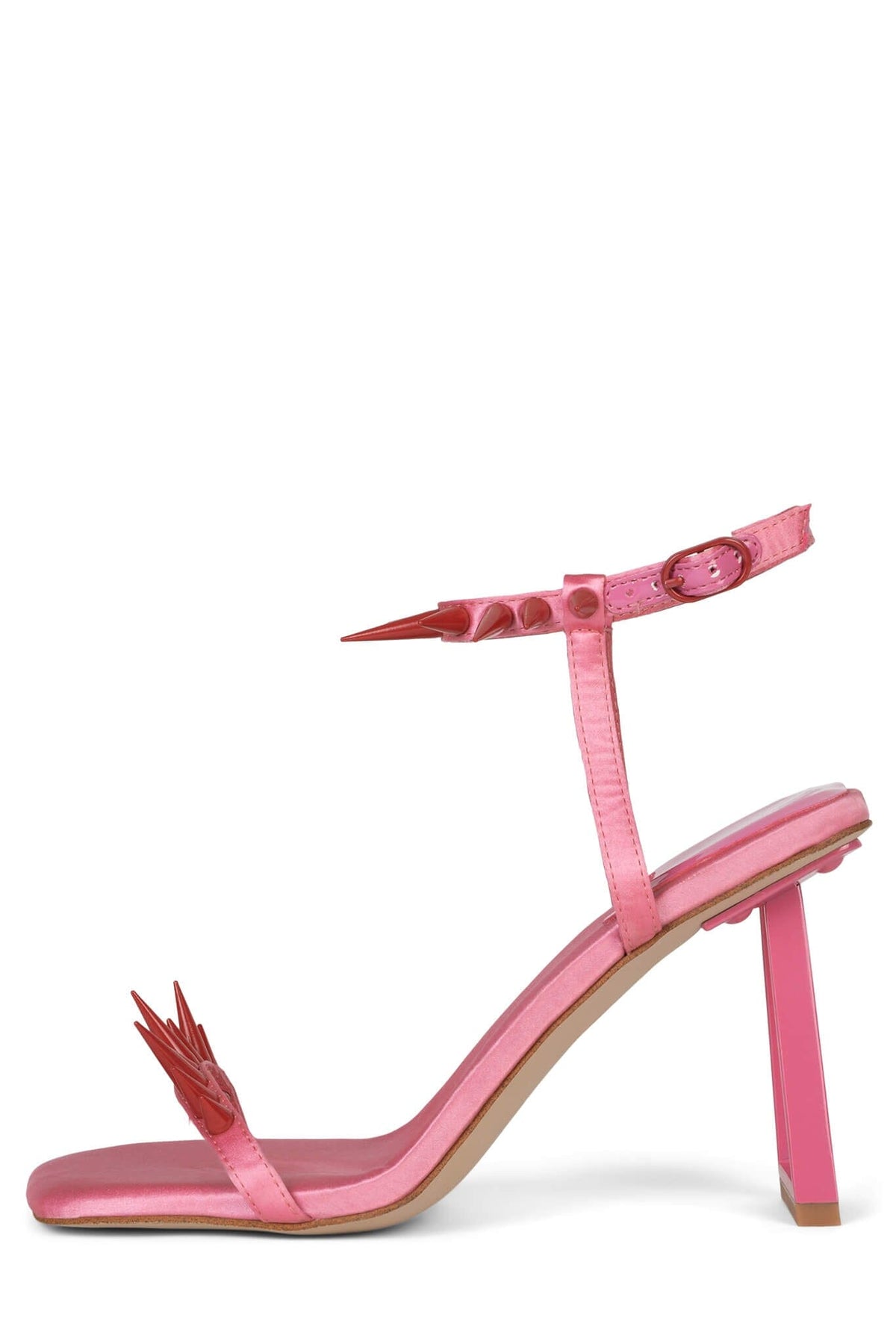 SHARPEN-UP Jeffrey Campbell Sandals ST Pink Satin Red