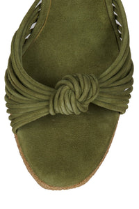 SHOCKWEAVE Jeffrey Campbell Wedge Olive Suede Combo