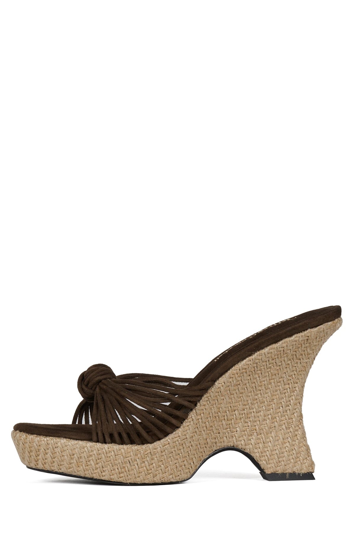 SHOCKWEAVE Jeffrey Campbell Wedge Brown Suede Combo