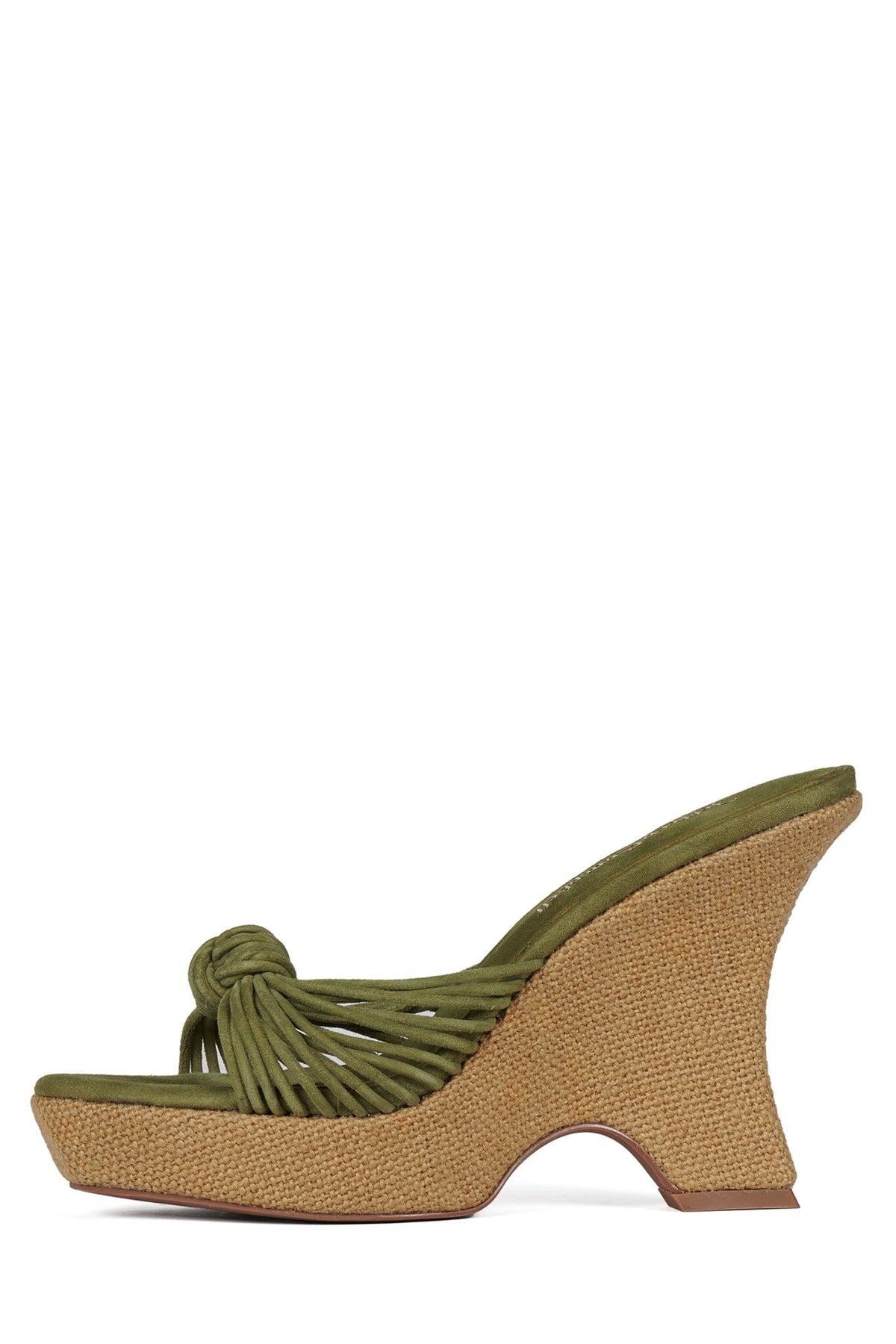 SHOCKWEAVE Jeffrey Campbell Wedge Olive Suede Combo